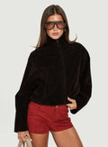Dalmazia Funnel Neck Jacket Chocolate