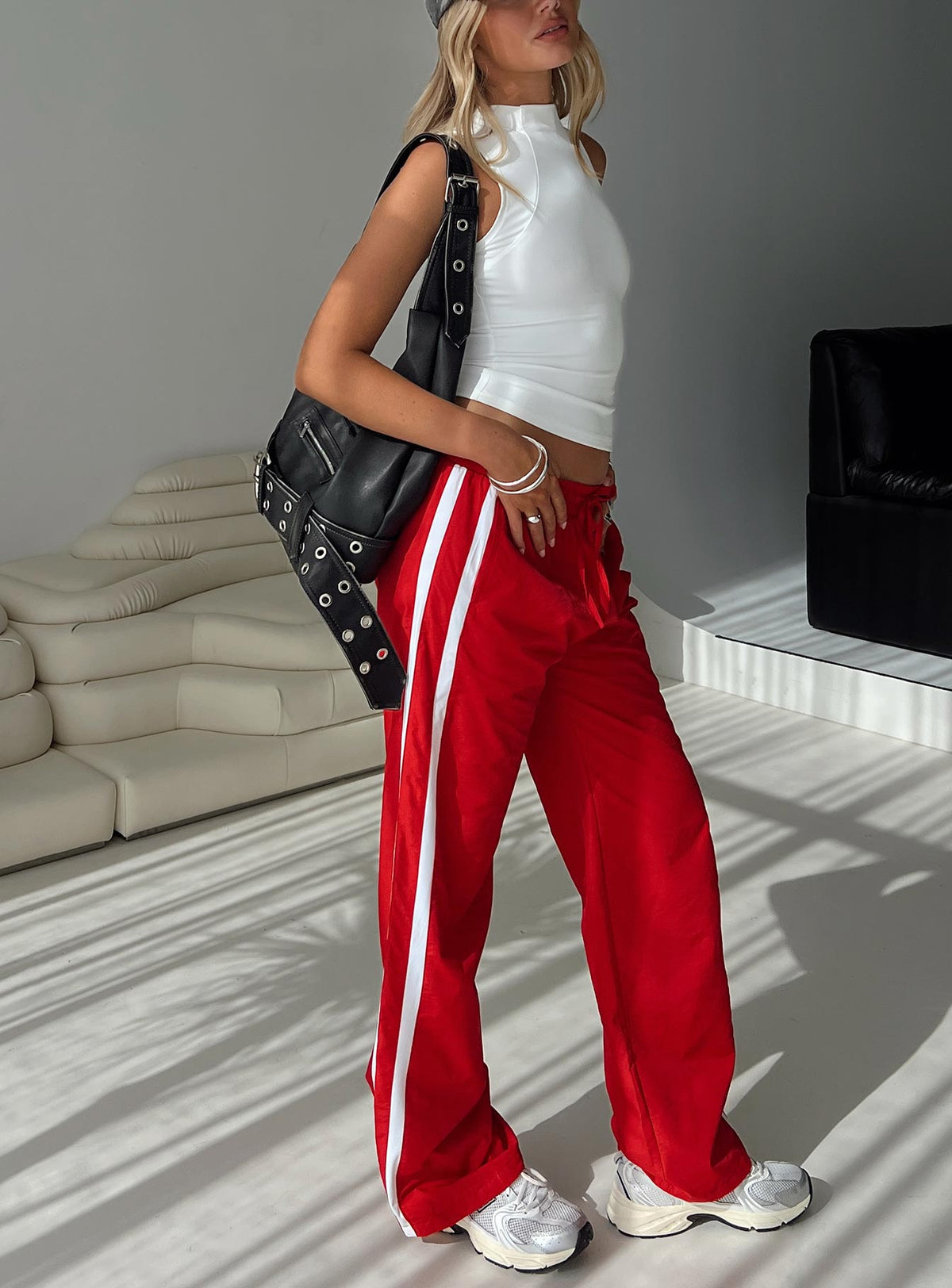 Keli Sweatpants Red / White