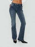 Palaces Low Rise Ringspun Bootleg Jeans Dark Indigo