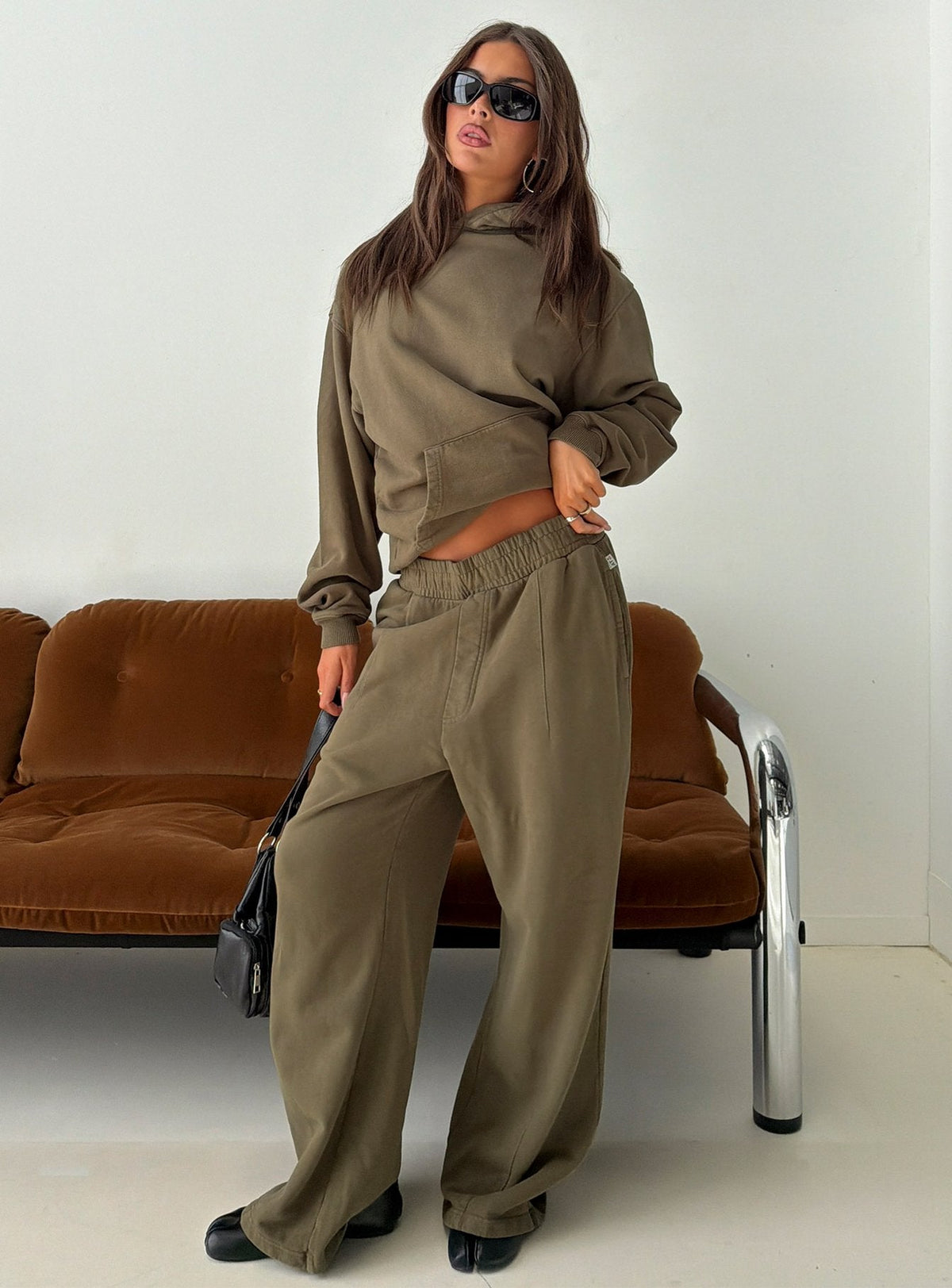 American Thrift Fleece Baggy Sweatpant Washed Olive