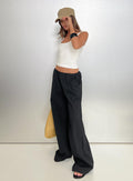 Lunea Concealed Waistband Pants Black Tall