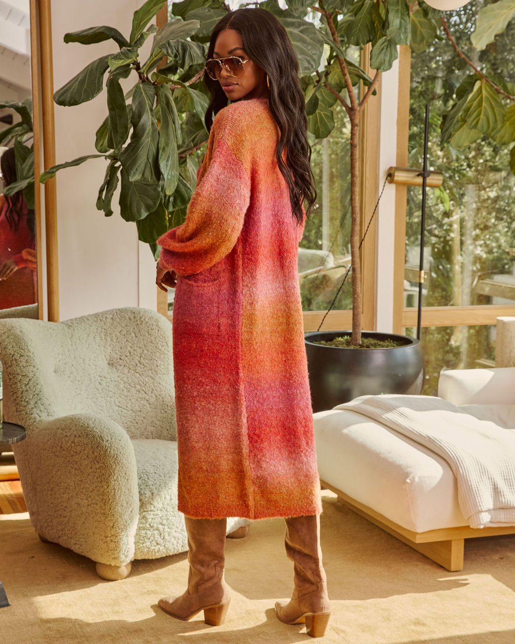 Moonlit Solace Knit Ombre Duster Cardigan