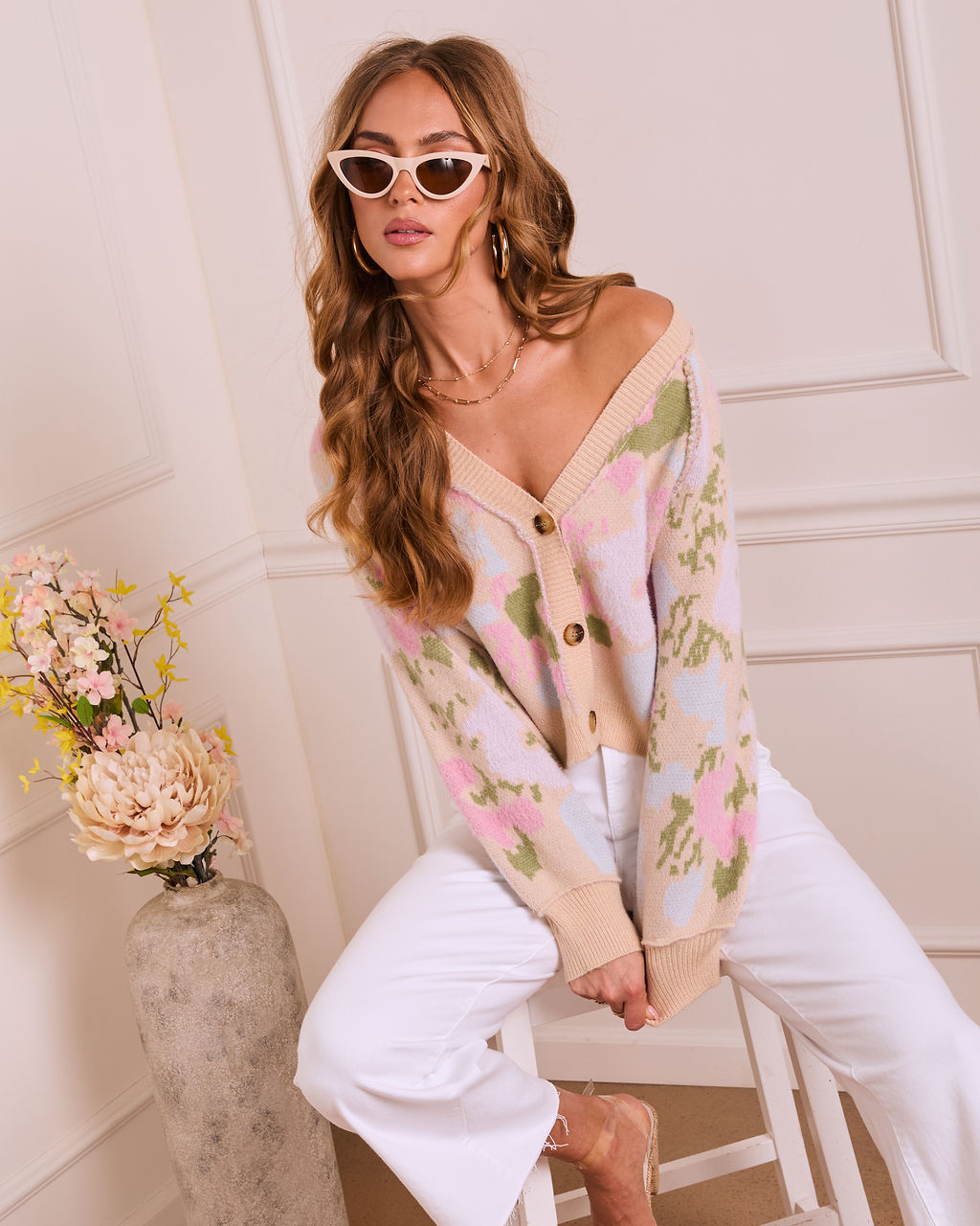 Refined Daydream Floral Knit Cardigan