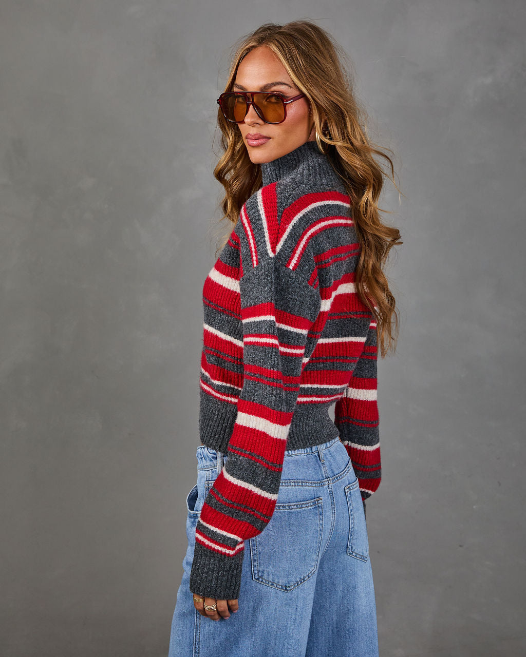 Suzy Wool Striped Knit Cardigan