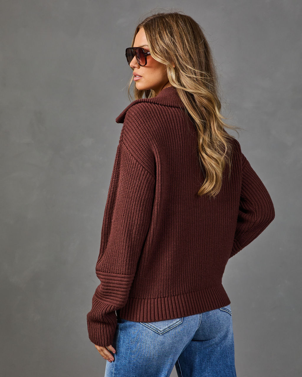 Effortless Ease Knit Quarter Zip Sweater