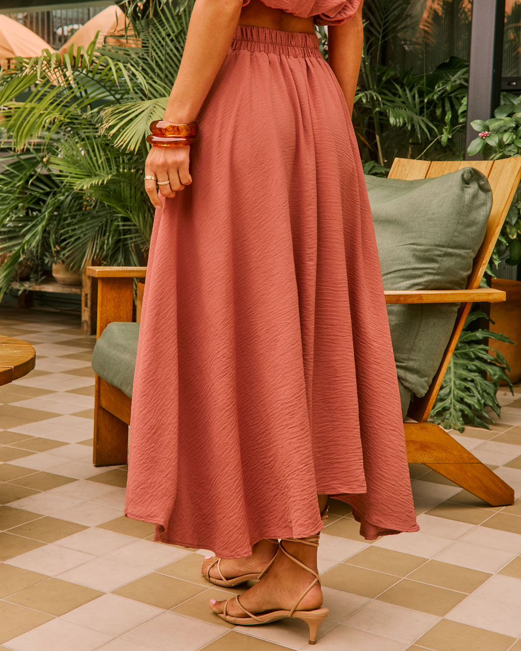 Opening Note Pleated Midi Skirt