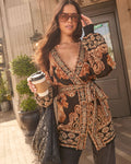 Evangelena Printed Wrap Cardigan