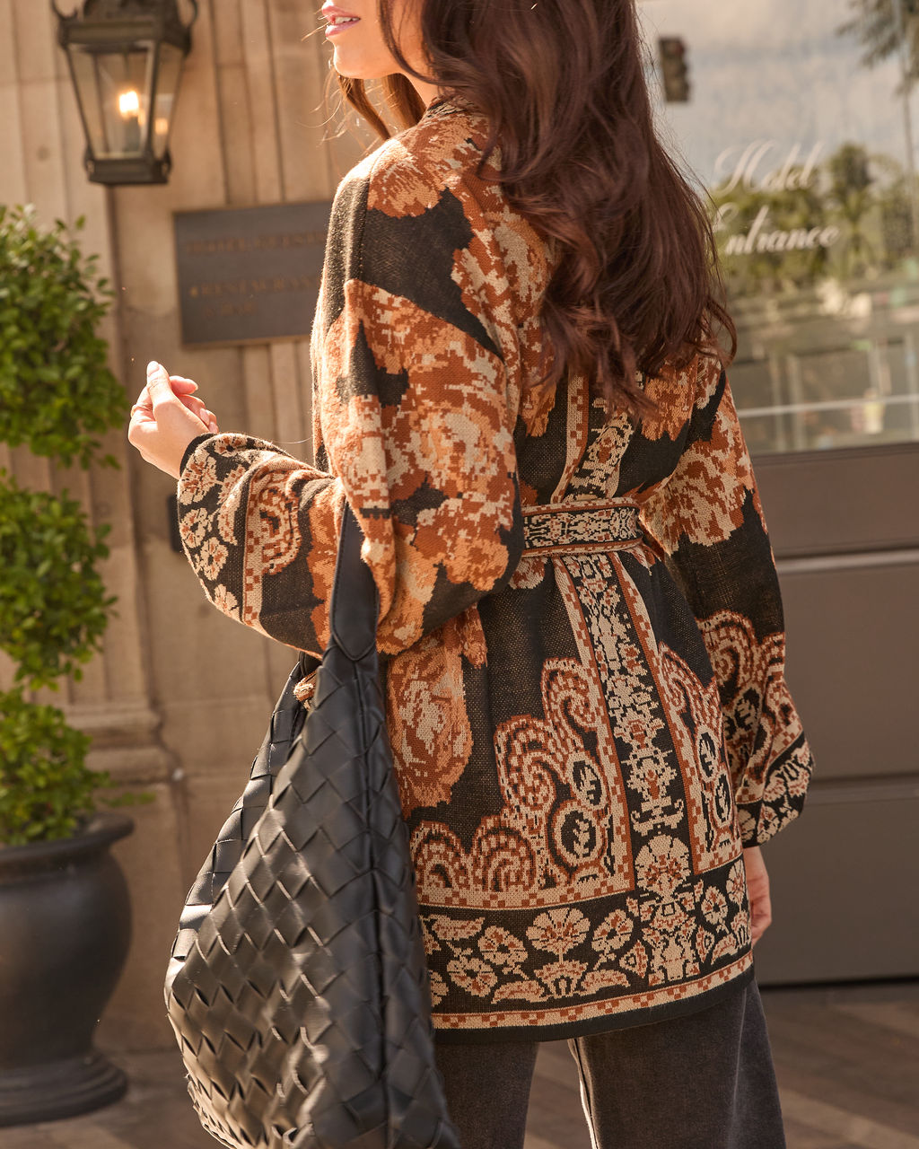 Evangelena Printed Wrap Cardigan