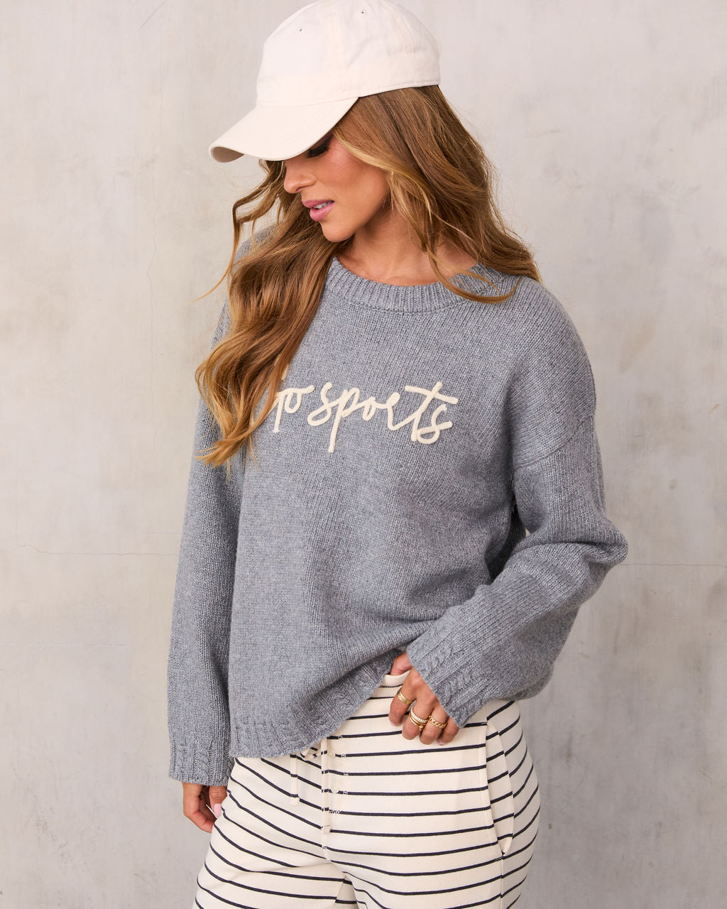 Go Sports Embroidered Knit Sweater