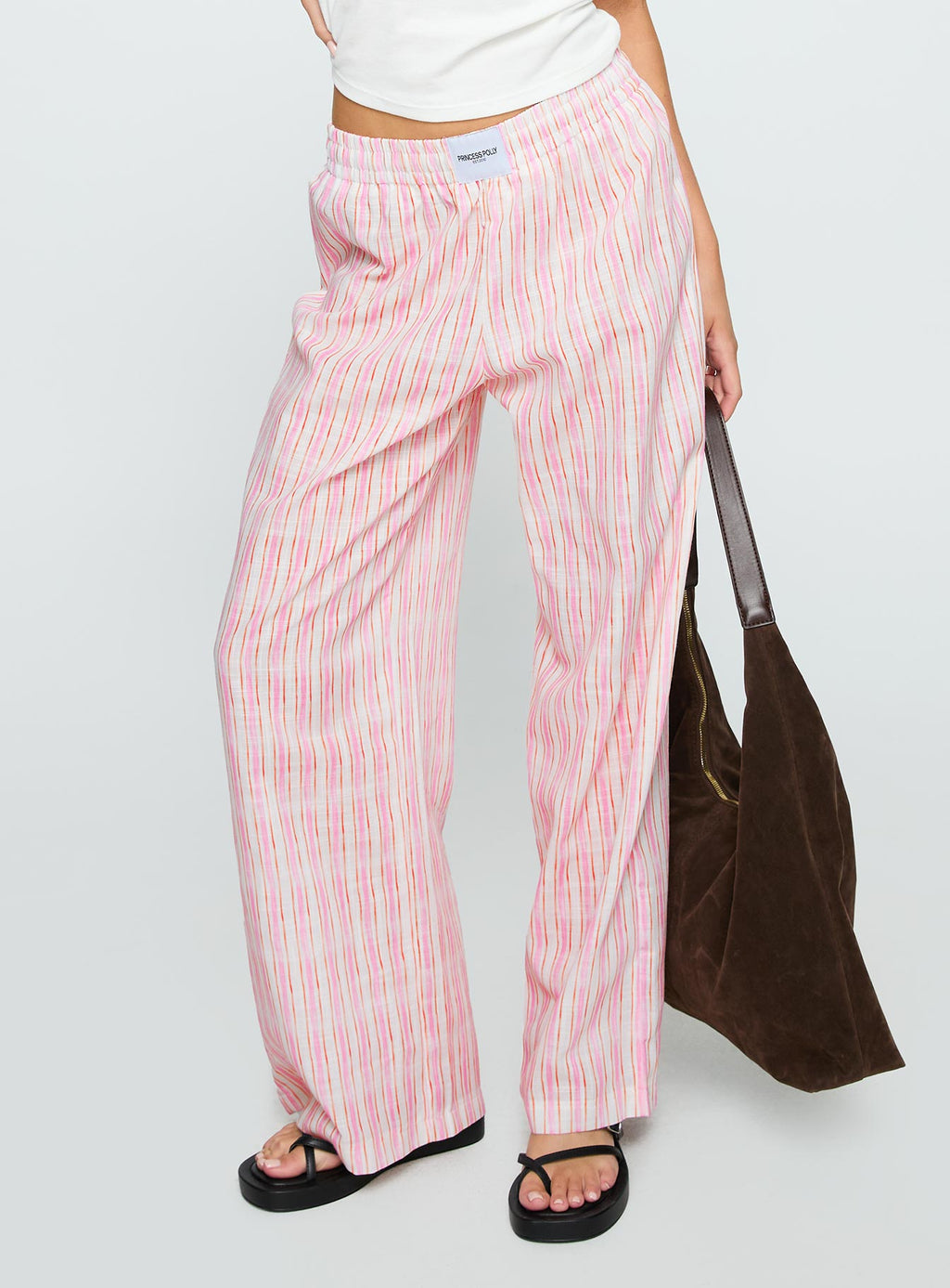 Beach House Pants Pink Stripe