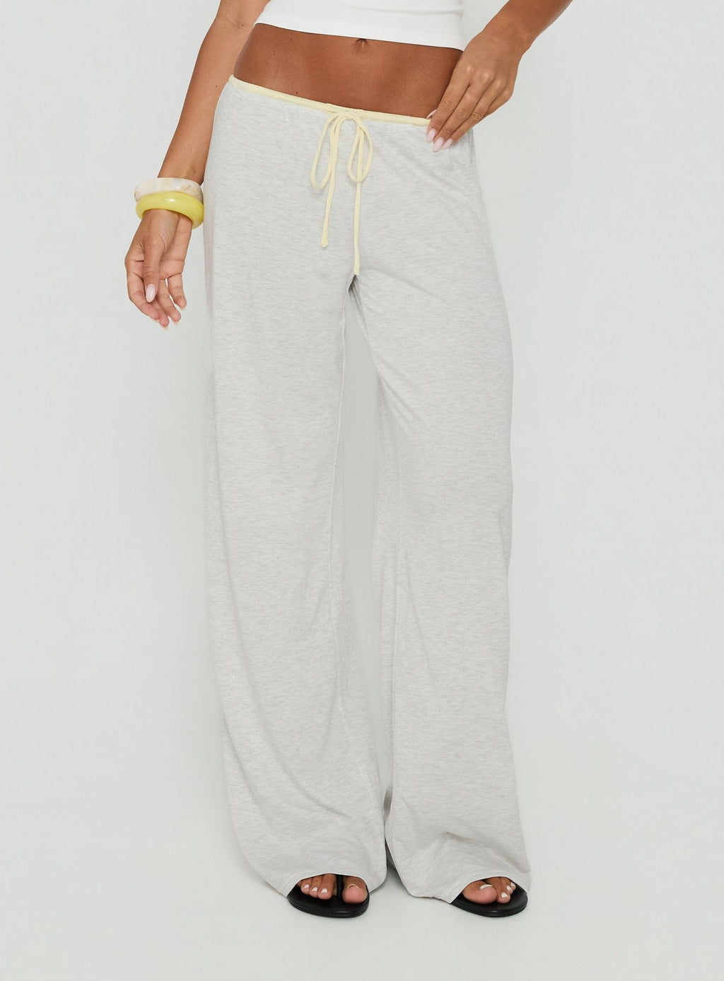 Jessika Ultra Low Pants Yellow / Grey Marle