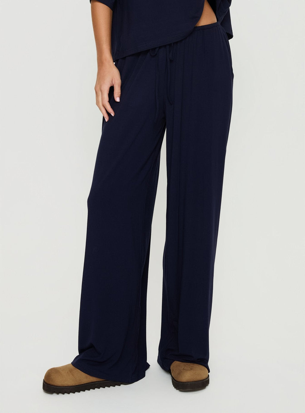 Cozy Hour Sleep Relaxed Pants Navy