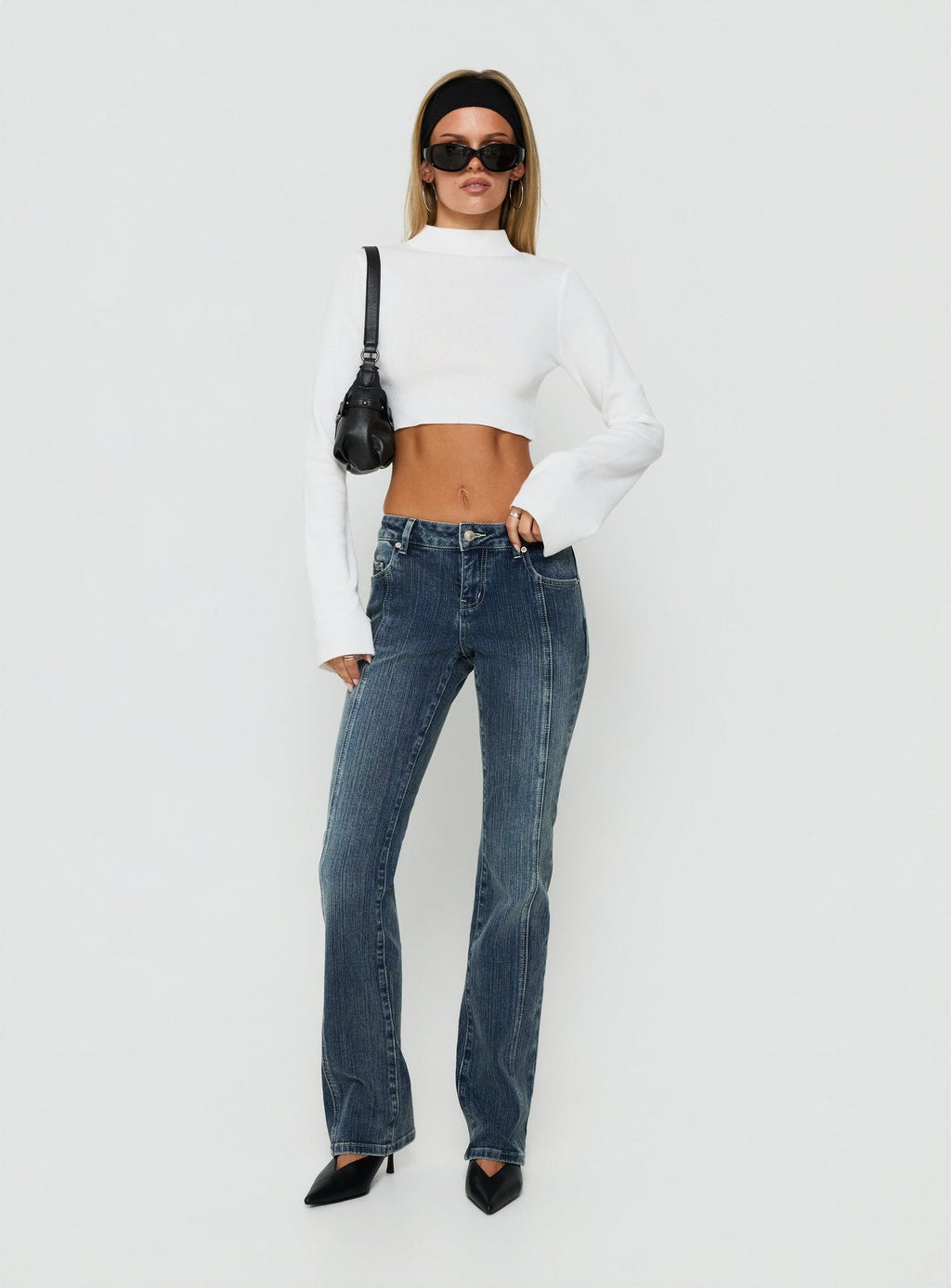 Palaces Low Rise Ringspun Bootleg Jeans Dark Indigo