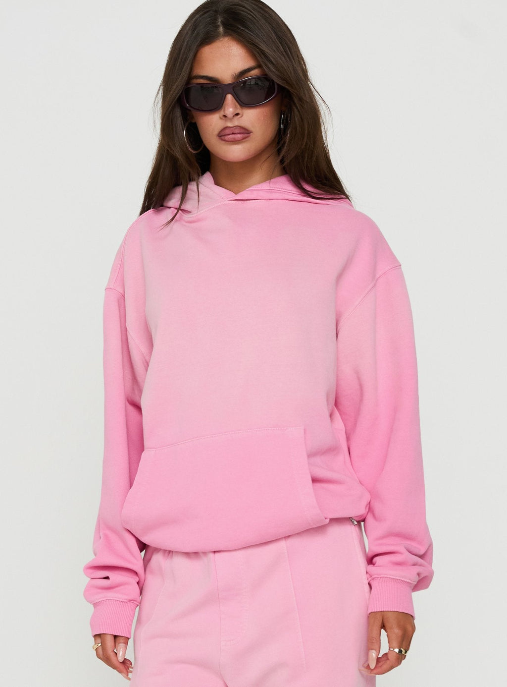 American Thrift Pullover Oversized Hoodie Washed Pink