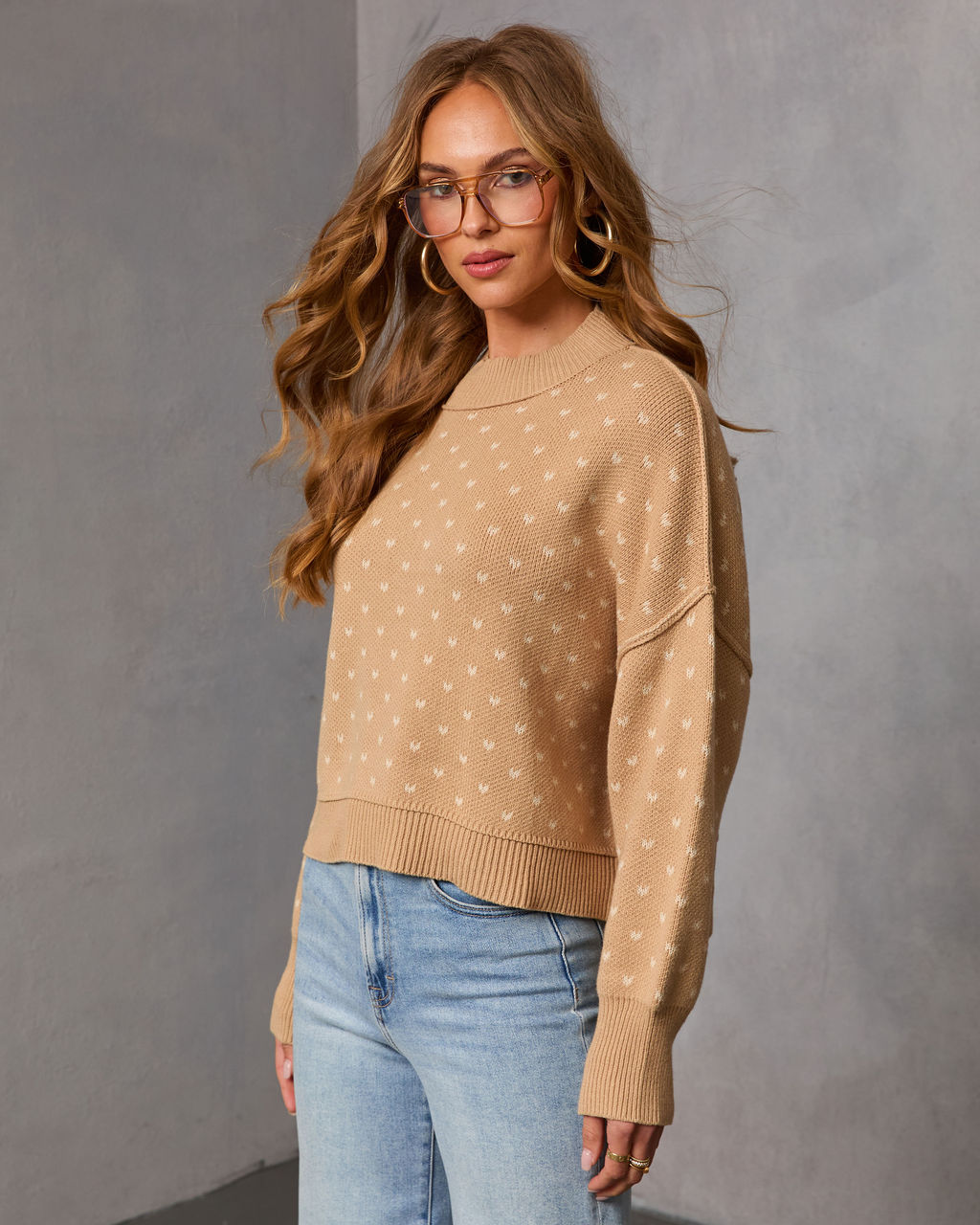 Feel The Love Mini Heart Knit Sweater