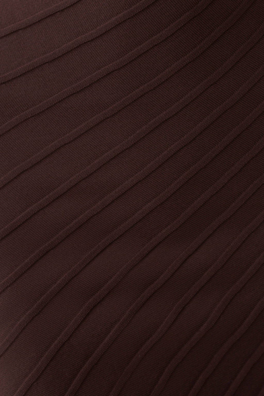Posy Ribbed Sleeveless Mini Dress - Dark Chocolate