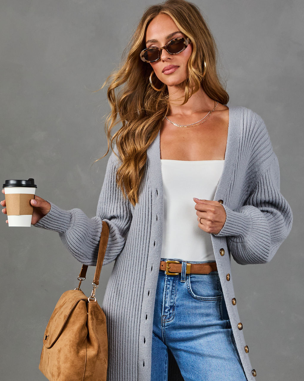 Early Sunset Knit Longline Cardigan