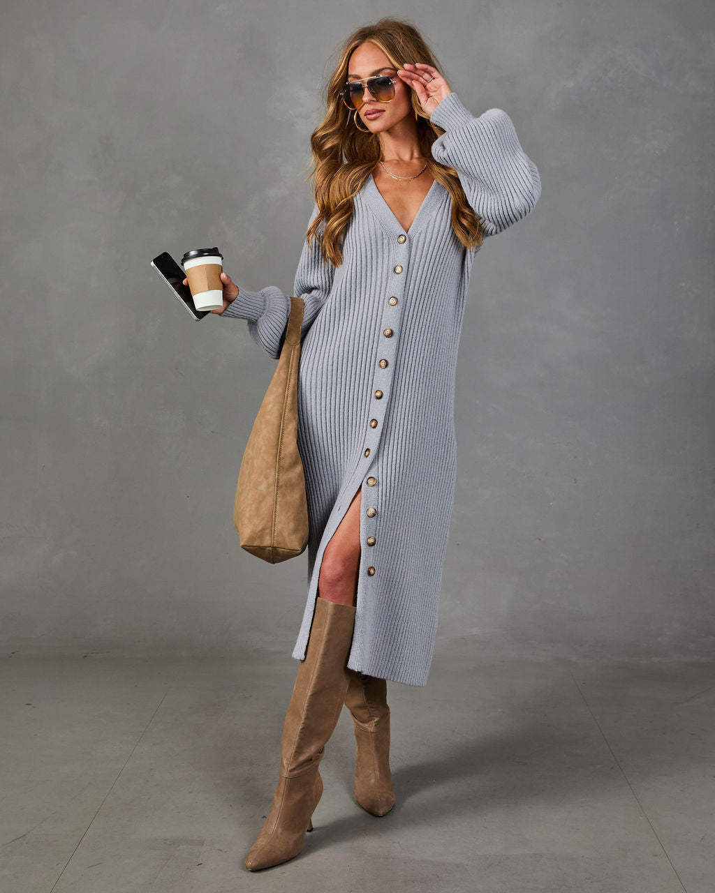 Early Sunset Knit Longline Cardigan