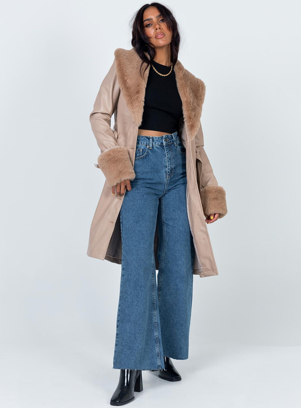 Brooklyn Long Coat Tan