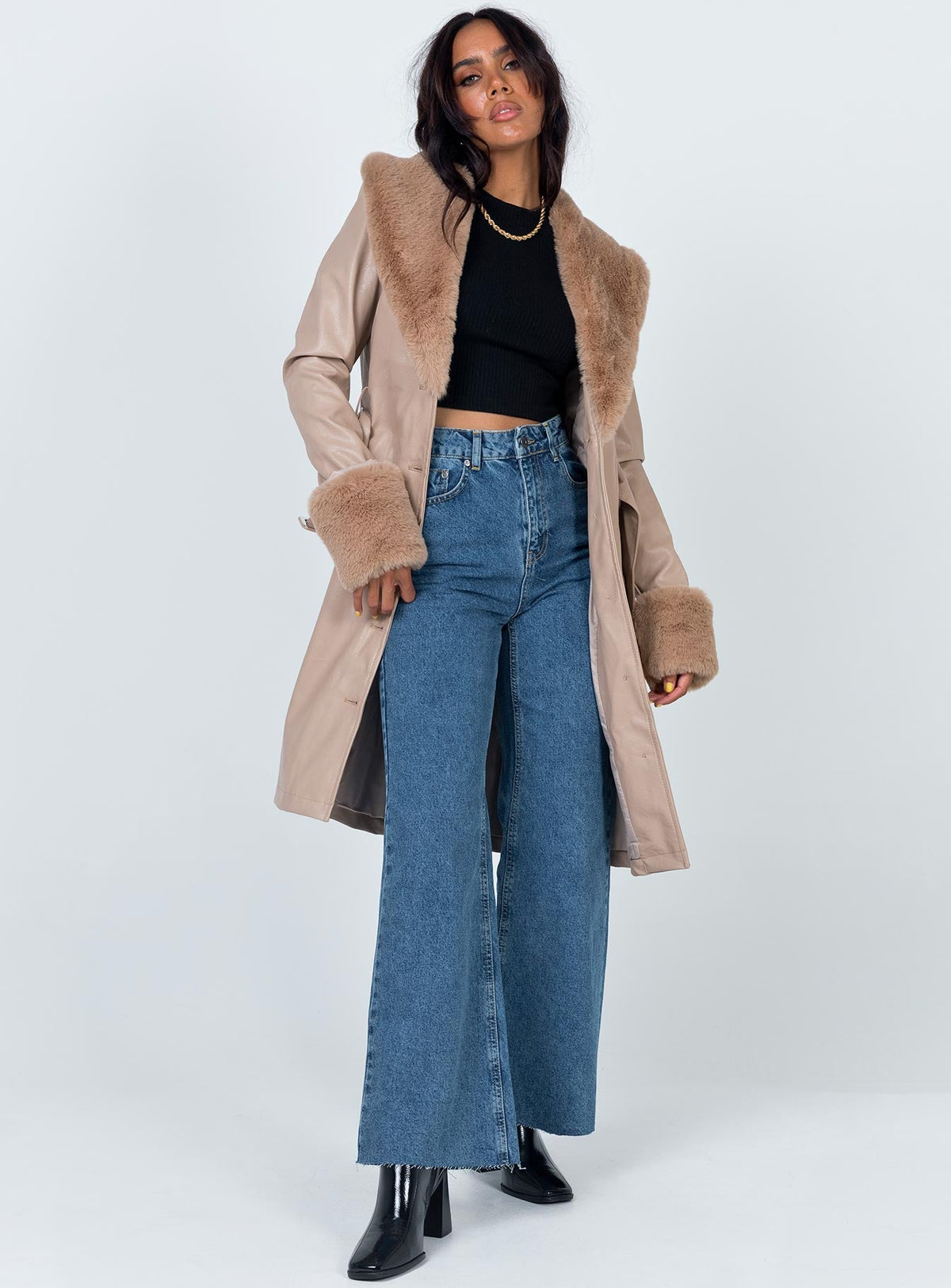 Brooklyn Long Coat Tan