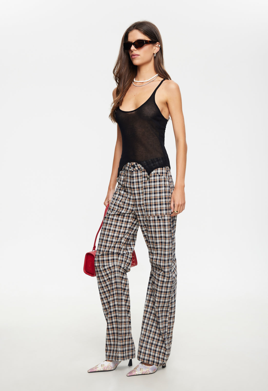 MIAMI VICE PANT - BEIGE TARTAN