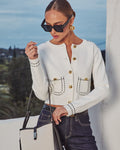 Rianah Contrast Stitch Sweater