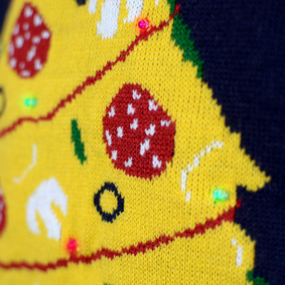 Womens LED light-up Ugly Christmas Sweater Christmas Food