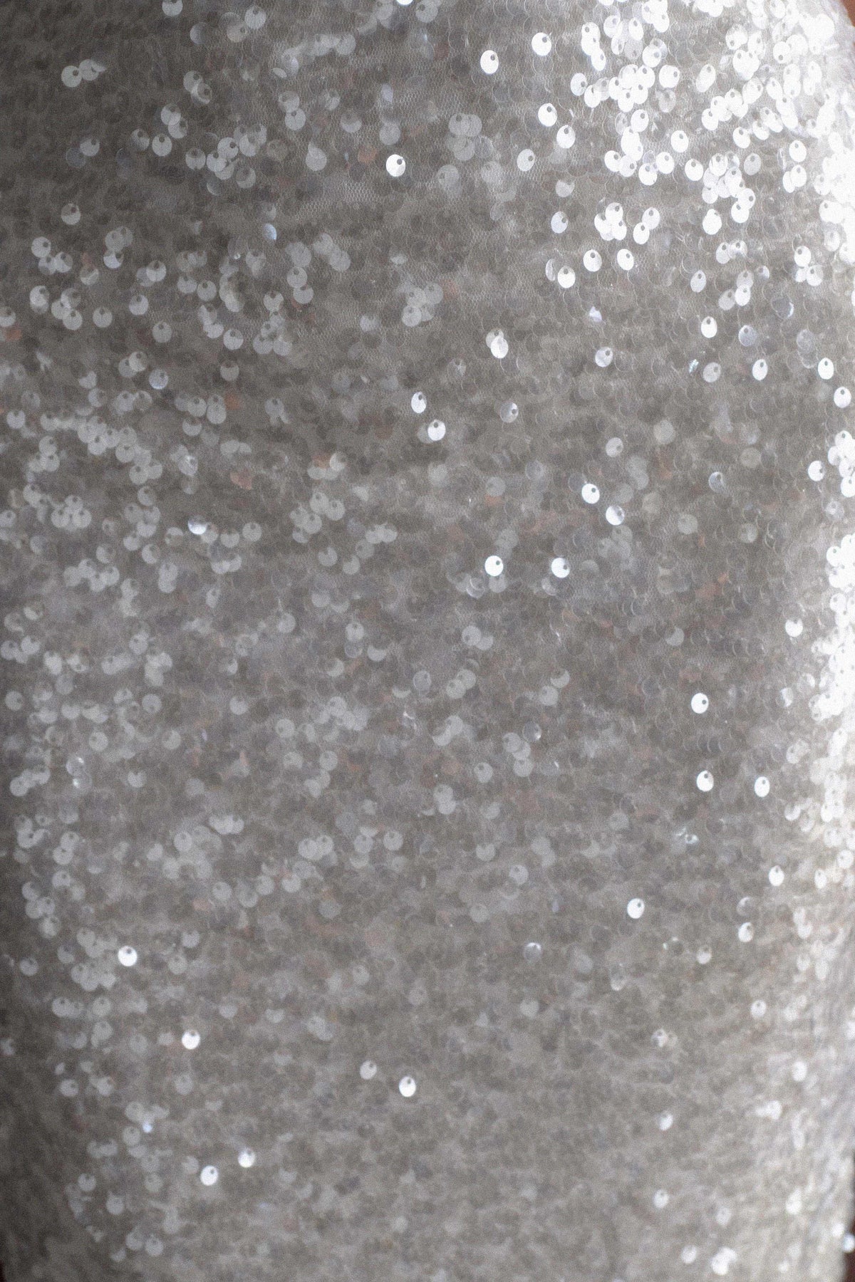 Makari Sequin Maxi Dress - White
