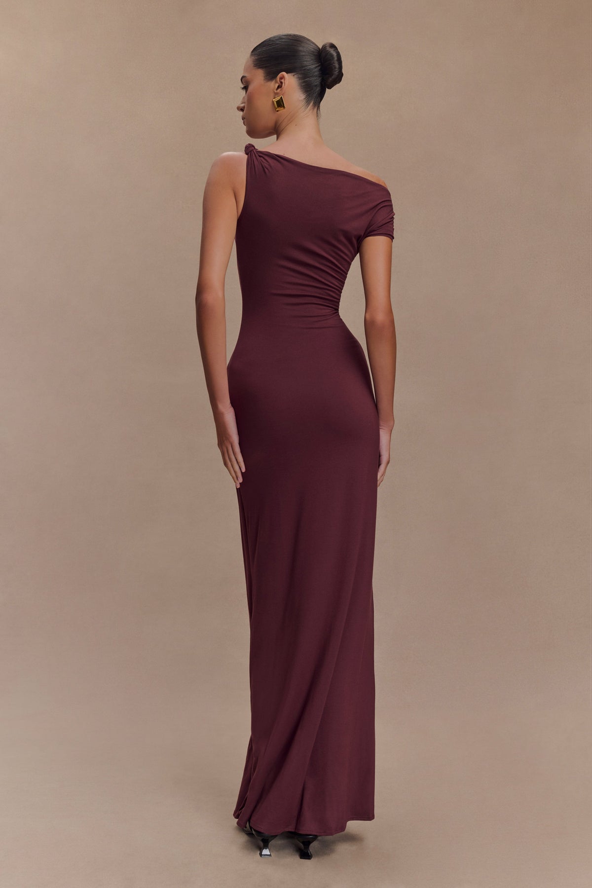 Tamsin Short Sleeve Modal Maxi Dress - Mahogany