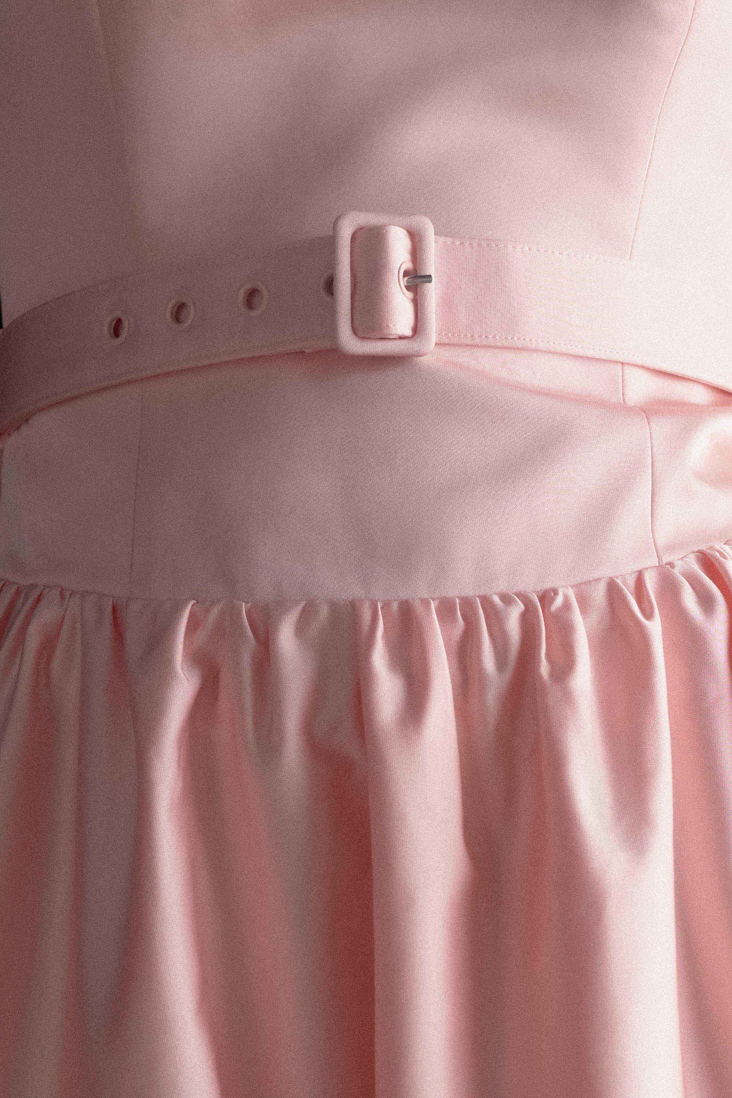 Florence Strapless Belted Maxi Dress - Baby Pink