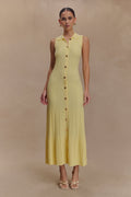 Margie Sleeveless Knit Midi Dress - Lemon