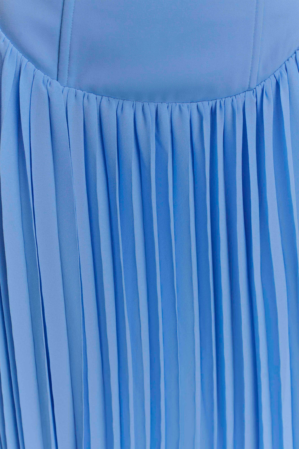 Stacie Pleated Halter Maxi Dress - Bright Blue