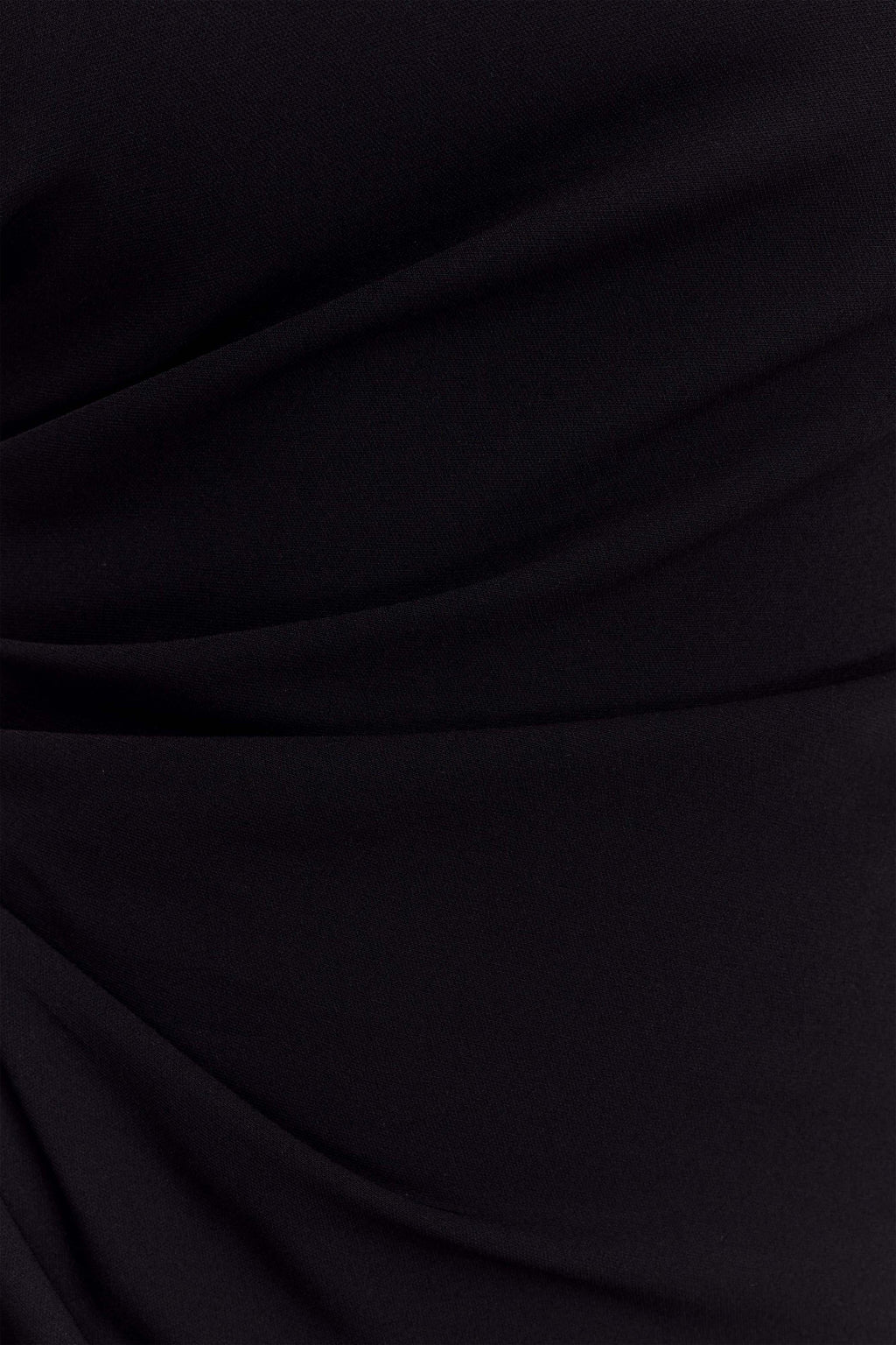 Adalyn One Shoulder Crepe Maxi Dress - Black