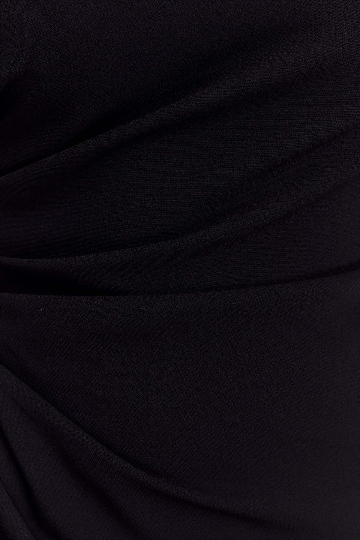 Adalyn One Shoulder Crepe Maxi Dress - Black