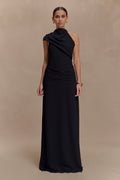 Analia Chiffon Maxi Dress - Black
