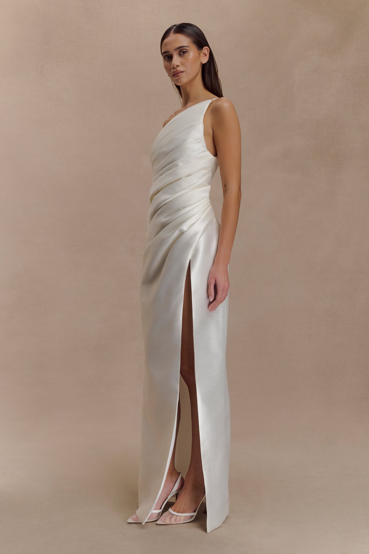 Francine One Shoulder Maxi Dress - Ivory
