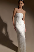 Gemma Strapless Embellished Maxi Dress - Ivory