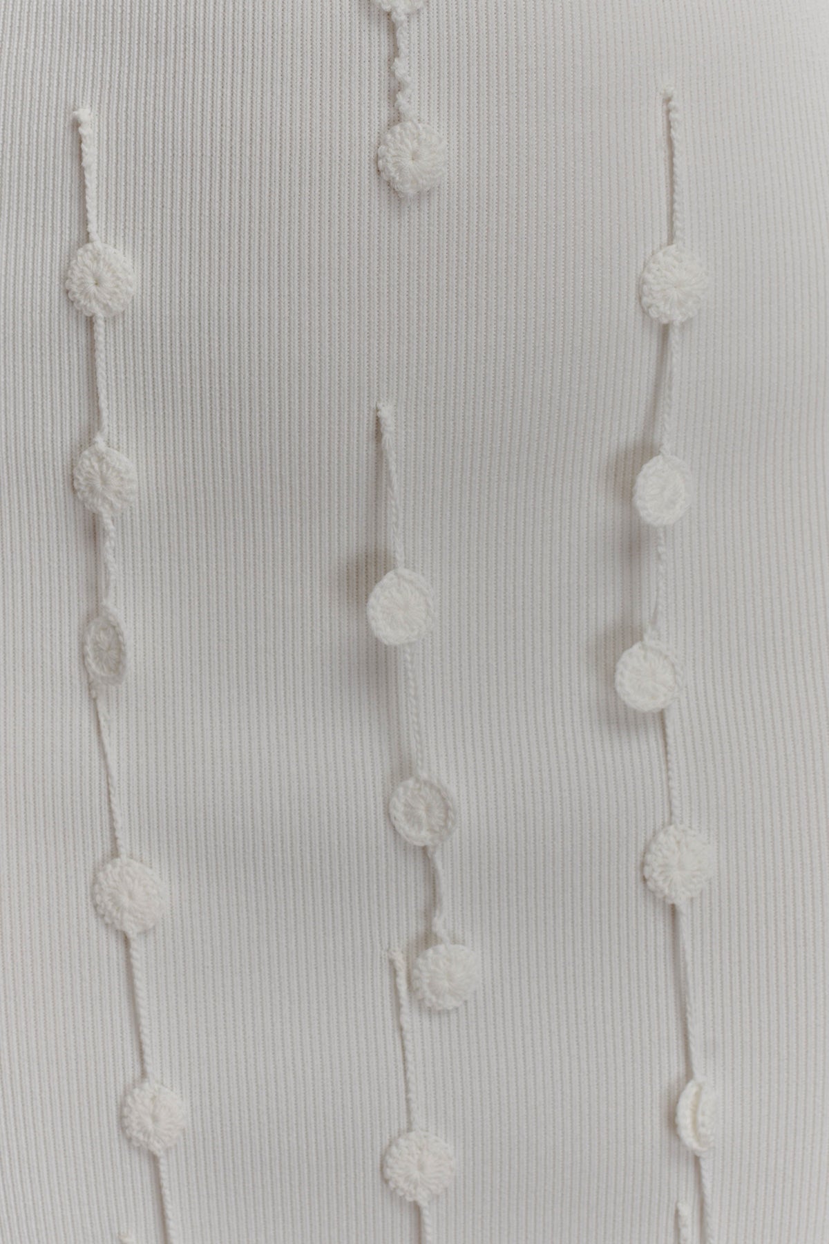 Tove Hand Knit Flower Mini Dress - White