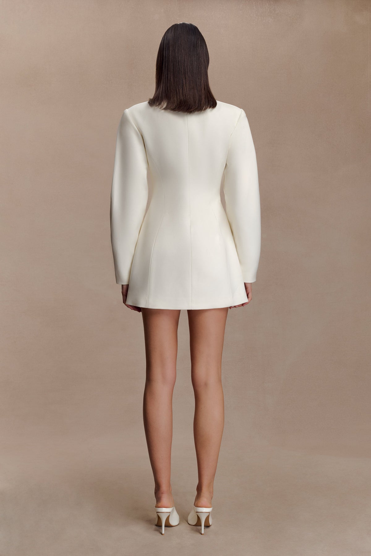 Beatrice Blazer Mini Dress - Ivory