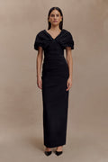 Thelma Bardot Maxi Dress - Black