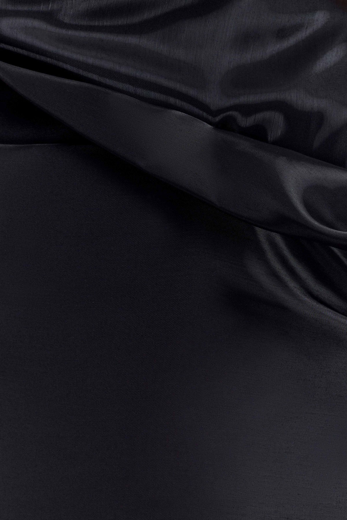 Calliope Strapless Organza Maxi Dress - Black