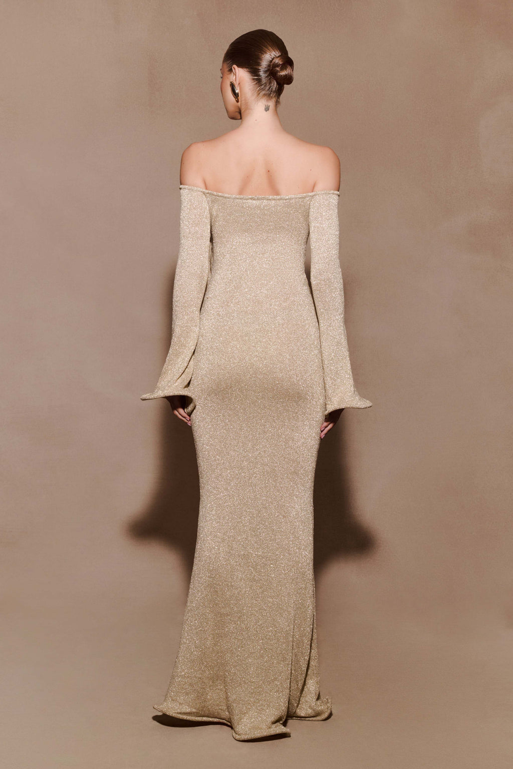 Sandrine Lurex Knit Maxi Dress - Gold