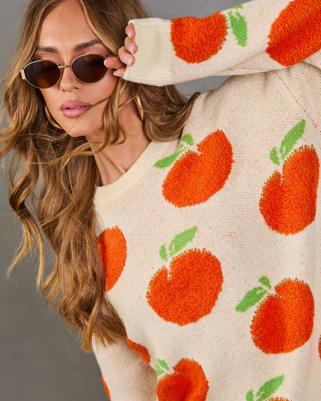 Sweet Citrus Knit Orange Sweater