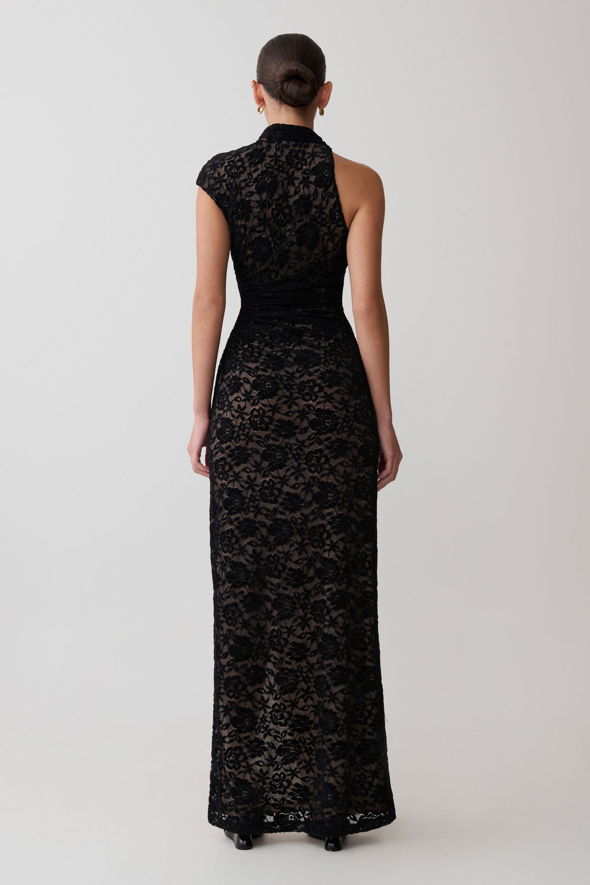 Trinh One Shoulder Maxi Dress - Black