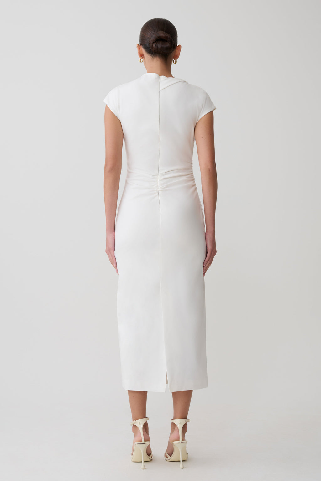 Lorena Cotton Midi Dress - White