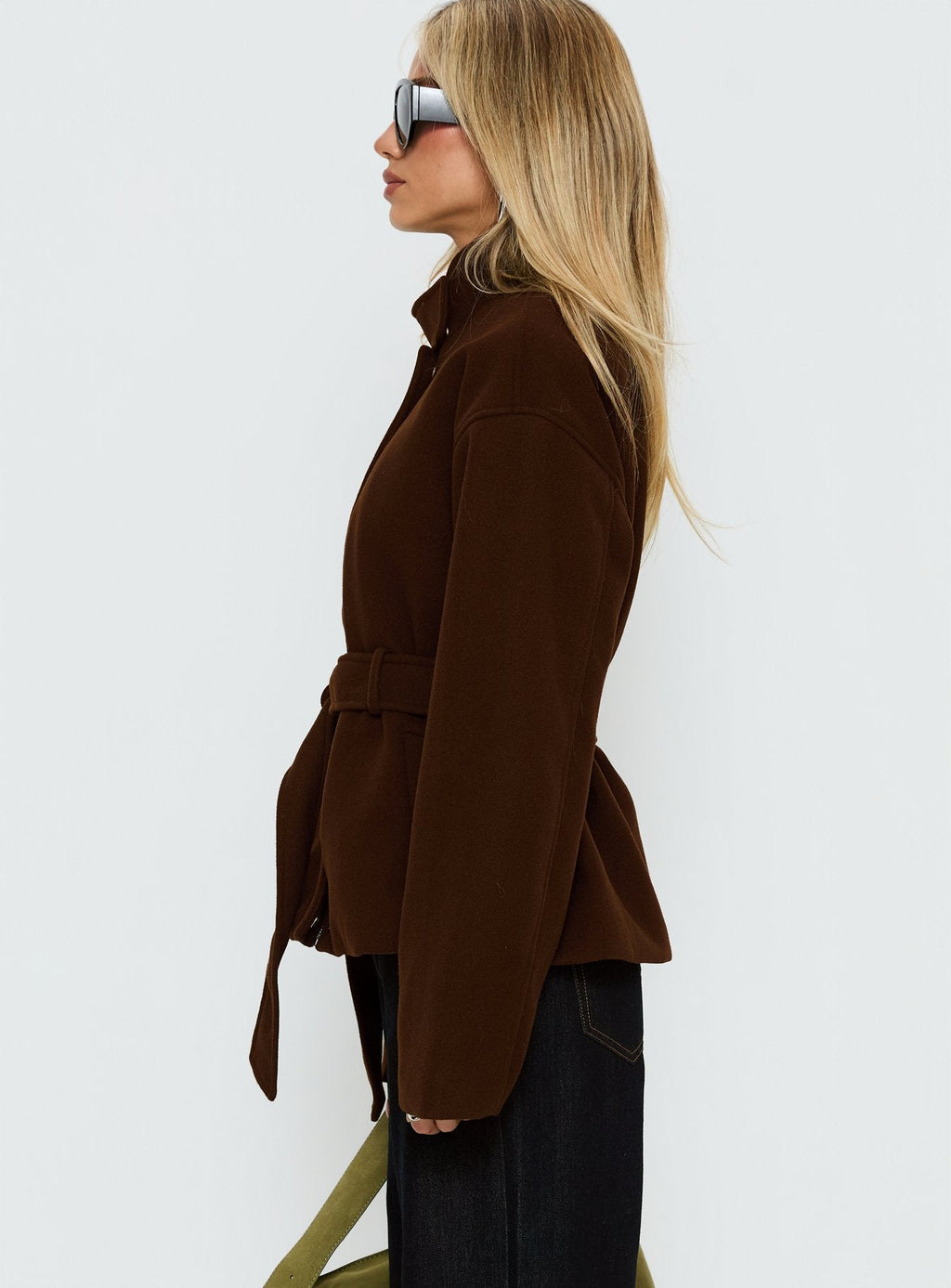 Tameeka Funnel Neck Coat Brown