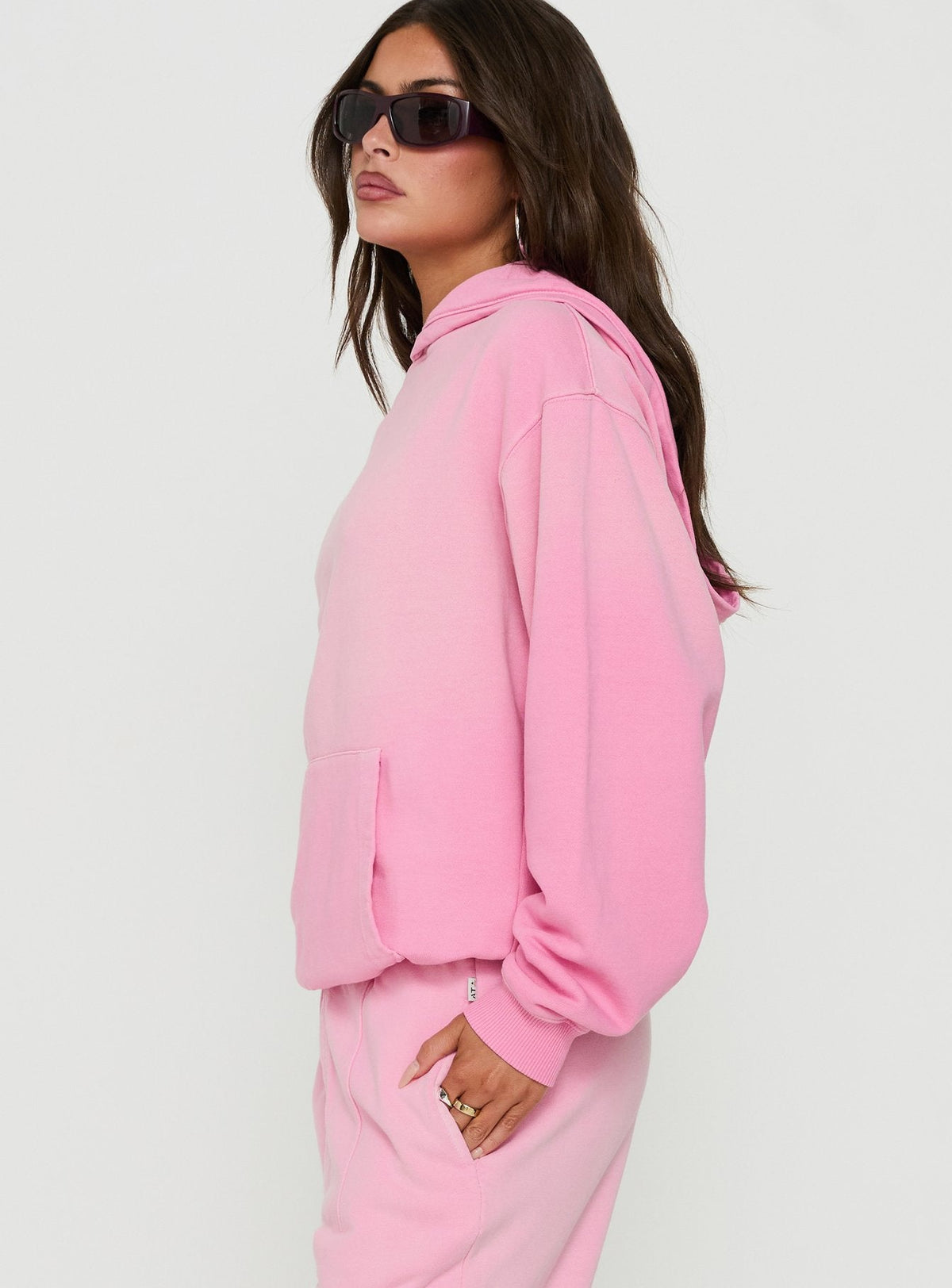 American Thrift Pullover Oversized Hoodie Washed Pink