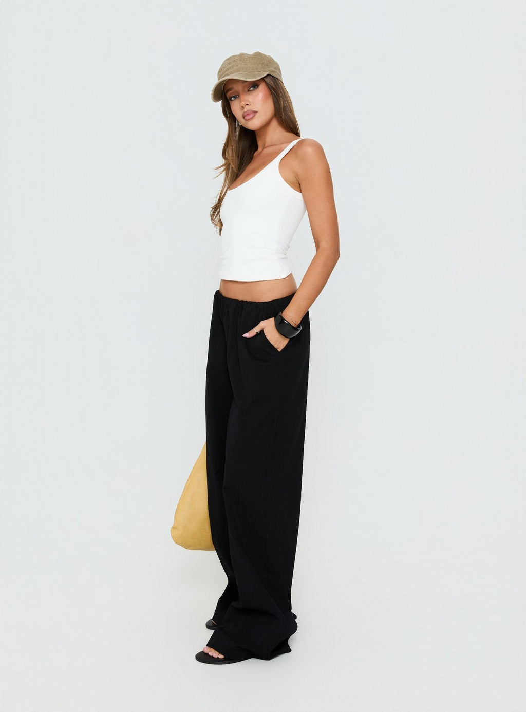 Lunea Concealed Waistband Pants Black Tall