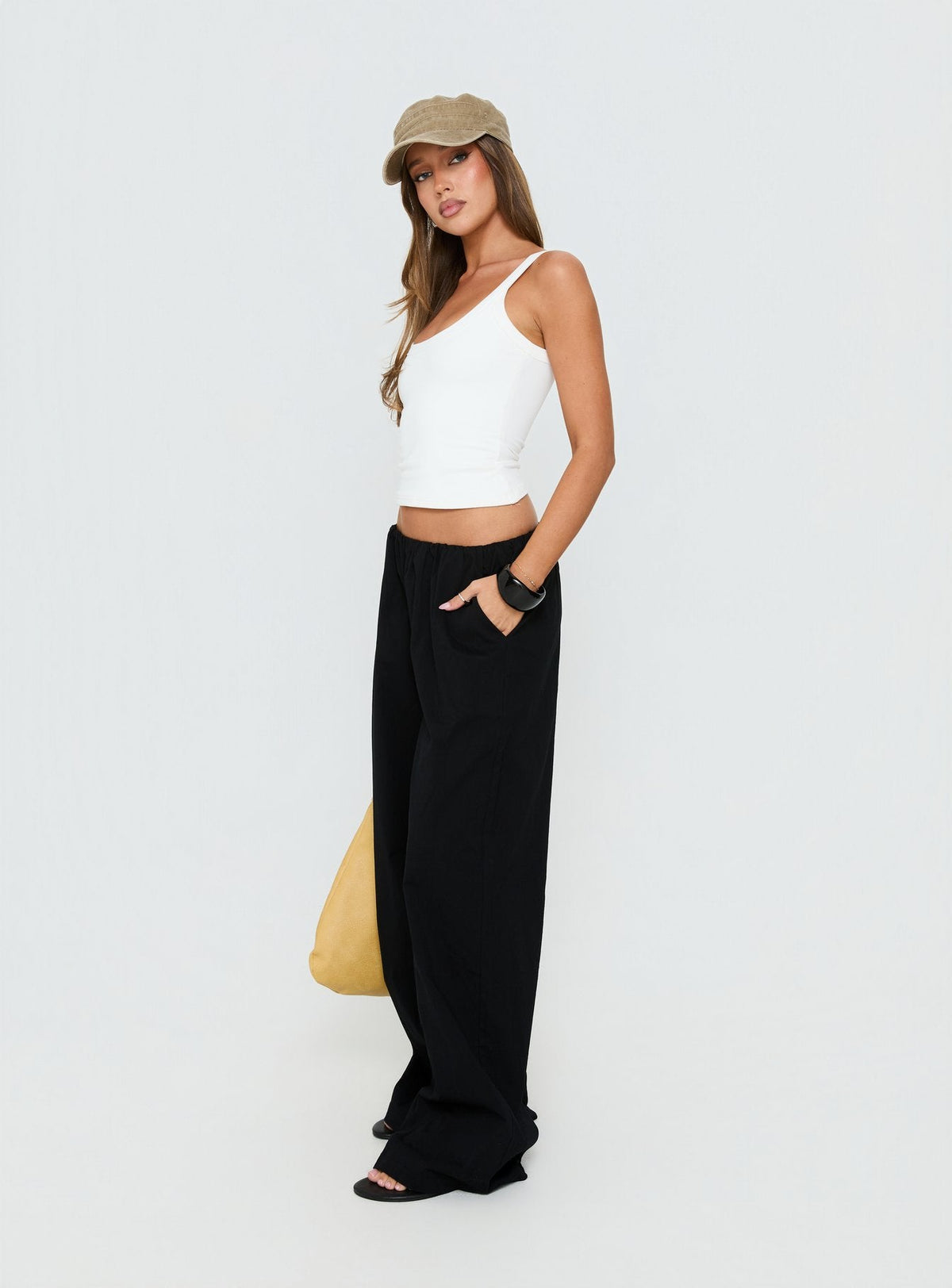 Lunea Concealed Waistband Pants Black Tall