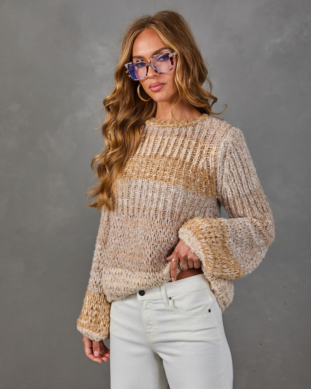 Warm Enough Striped Knit Sweater